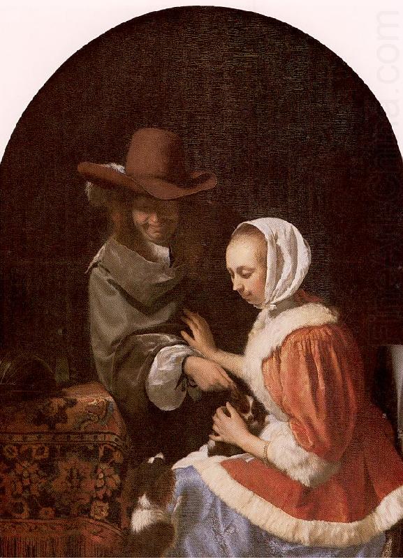 Teasing the Pet, MIERIS, Frans van, the Elder